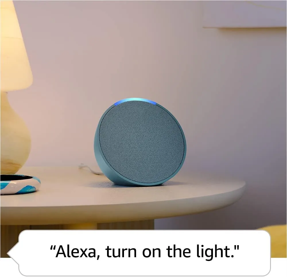 Amazon Echo Pop (newest model), Our smallest Alexa speaker, Fits in any room, Charcoal