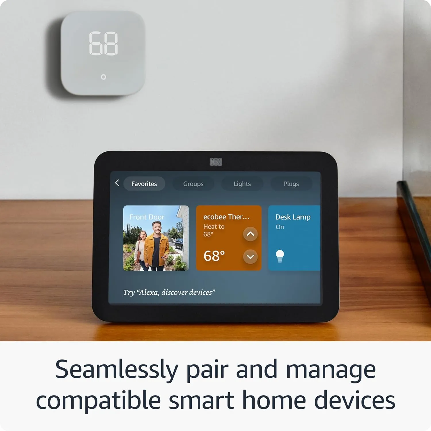 Amazon Echo Show 8 (newest model), With Spatial Audio, Smart Home Hub, and Alexa, Glacier White