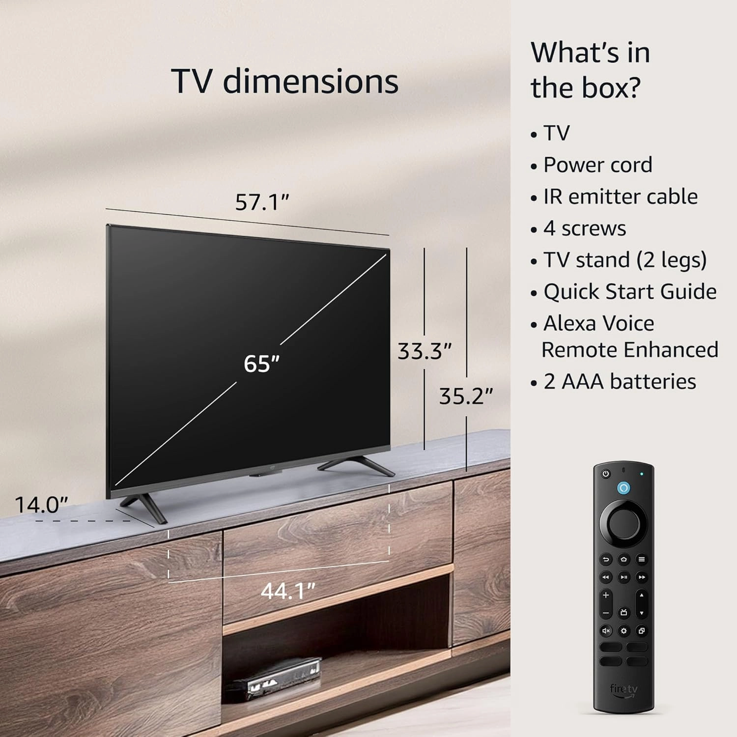 Amazon Fire TV 65" Omni Series, 4K UHD smart TV with Dolby Vision, hands-free with Alexa