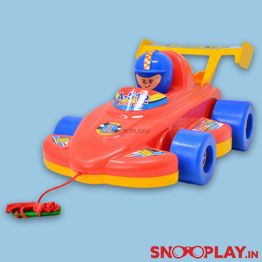 Anand Racing Car A 512 (Pull Along Toy Car with Driver)