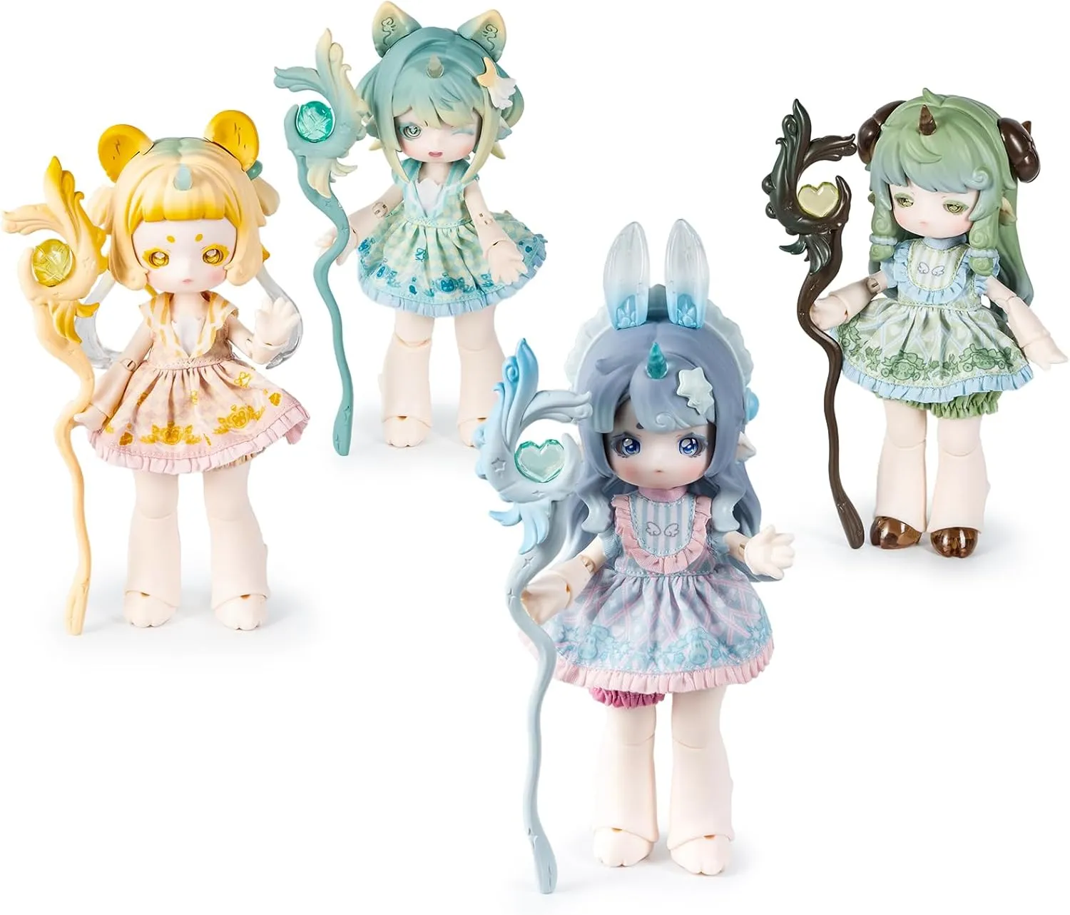 Antu Cute Beast Magic Series 4-Box Set (Contains 4 Figures No Repeat), 1/12 BJD Dolls Random Design Cute Figures Collectibles Birthday Gift