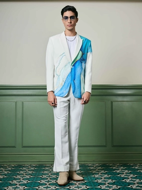 Aqua Hand-Painted Ceremonial Suit