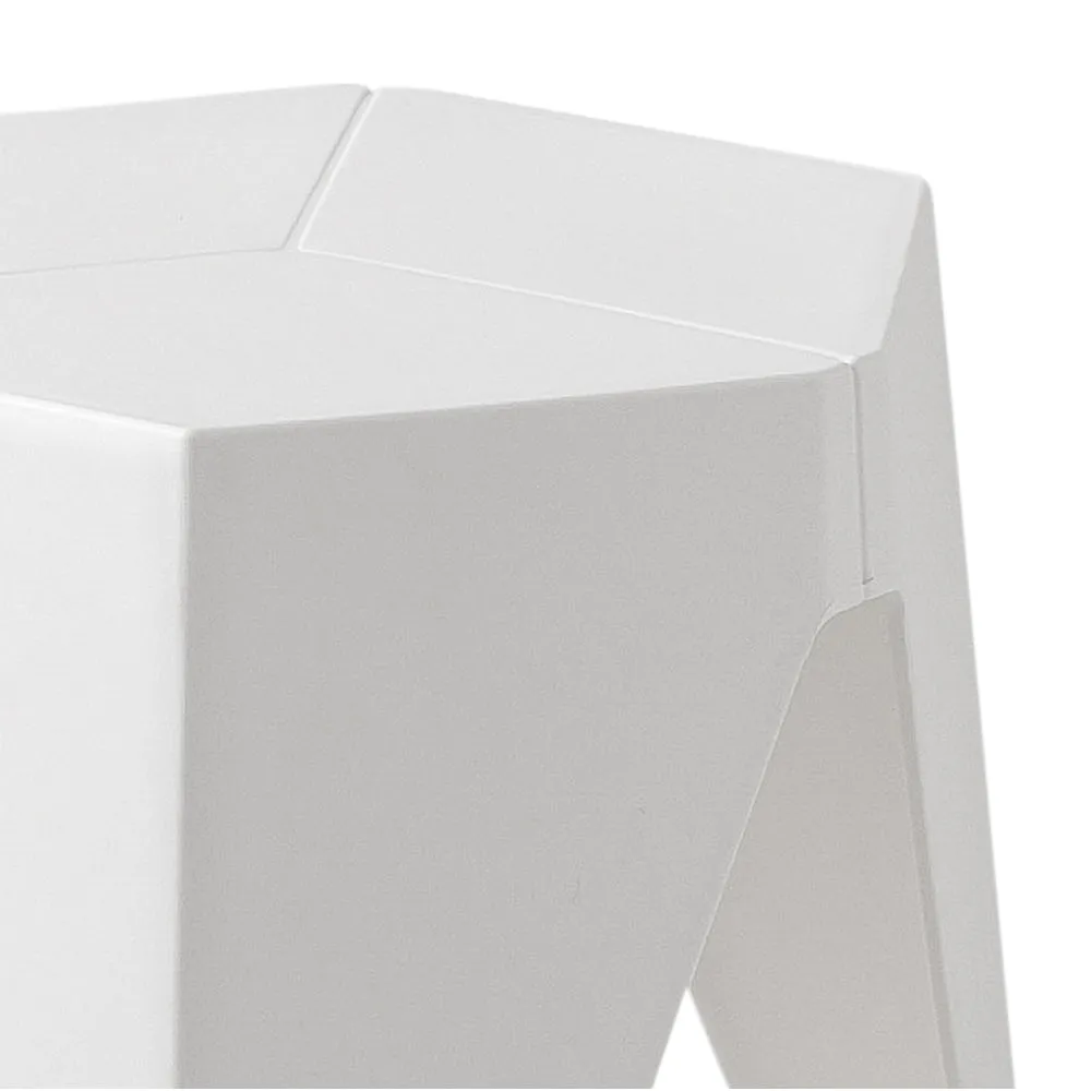 ArtissIn Set of 2 Puzzle Stool Plastic Stacking Bar Stools Dining Chairs Kitchen White