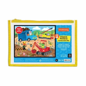 Arts and Crafts | Construction Site Pouch Puzzle | Mudpuppy