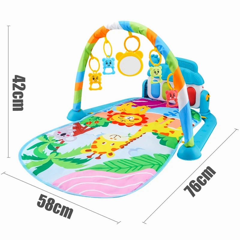 Baby Fitness Stand Music Play Gym Activity Toys Newborn Piano Crawling Blanket Pedal Game Pad Early Education 0-36 Months Gifts