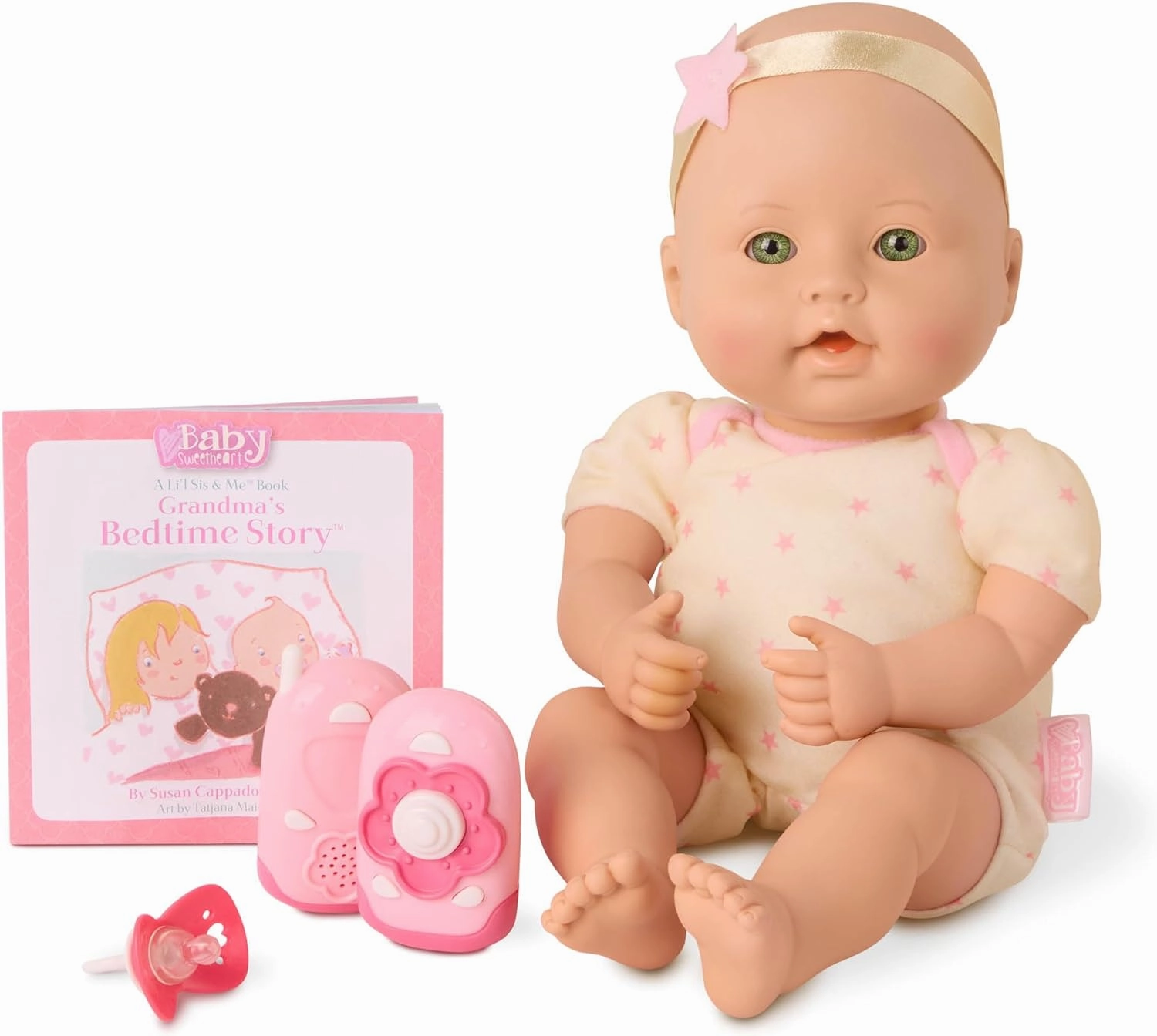 Baby Sweetheart by Battat – Bed Time 12-inch Soft-Body Newborn Baby Doll with Easy-to-Read Story Book and Accessories