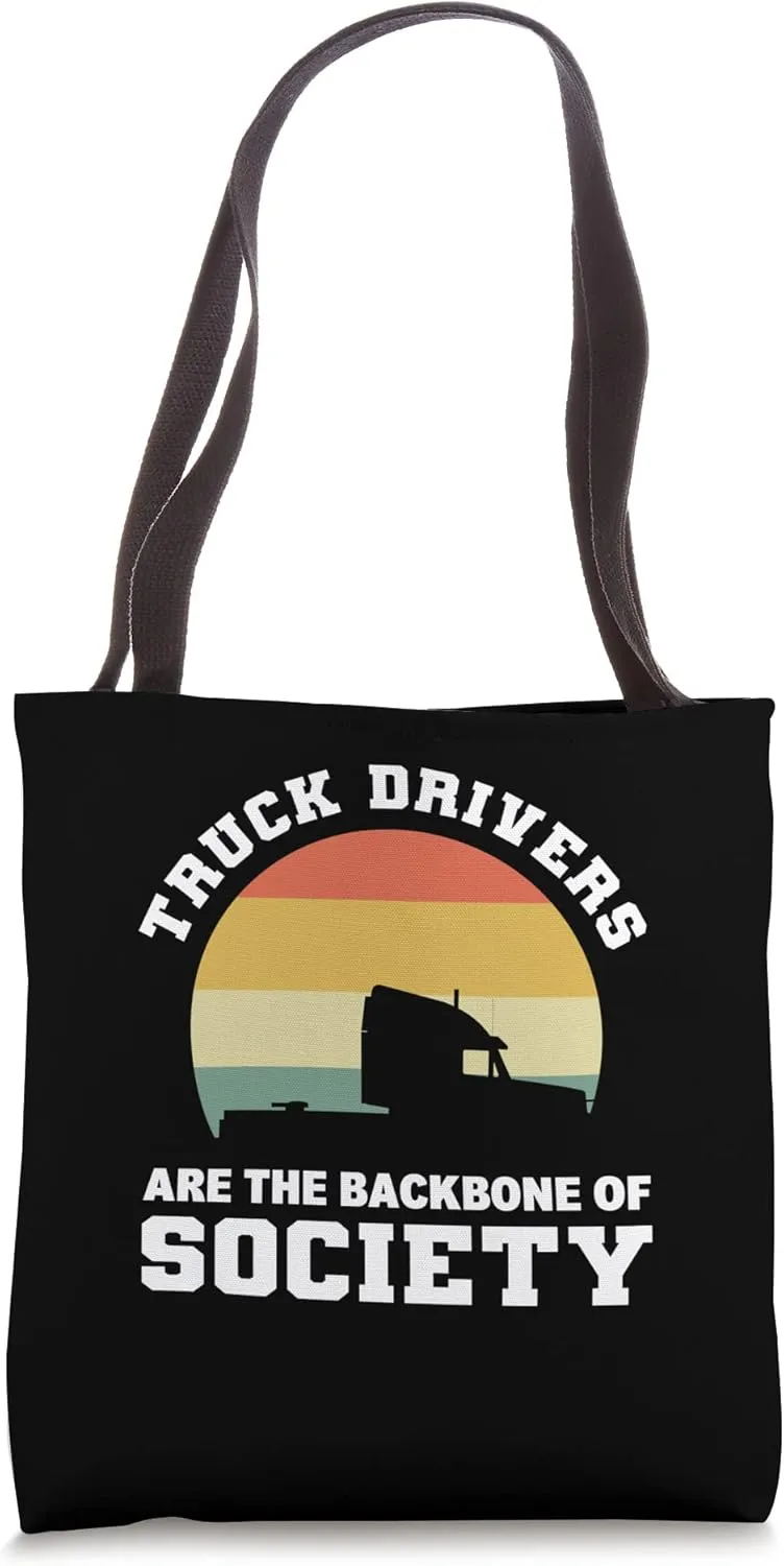 Backbone of Society Truck Lover Tote Bag
