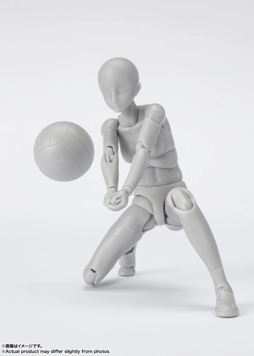 BANDAI SPIRITS S.H.Figuarts BODY-chan Sports- Edition DX SET (Gray Color Ver.) Painted posable figure