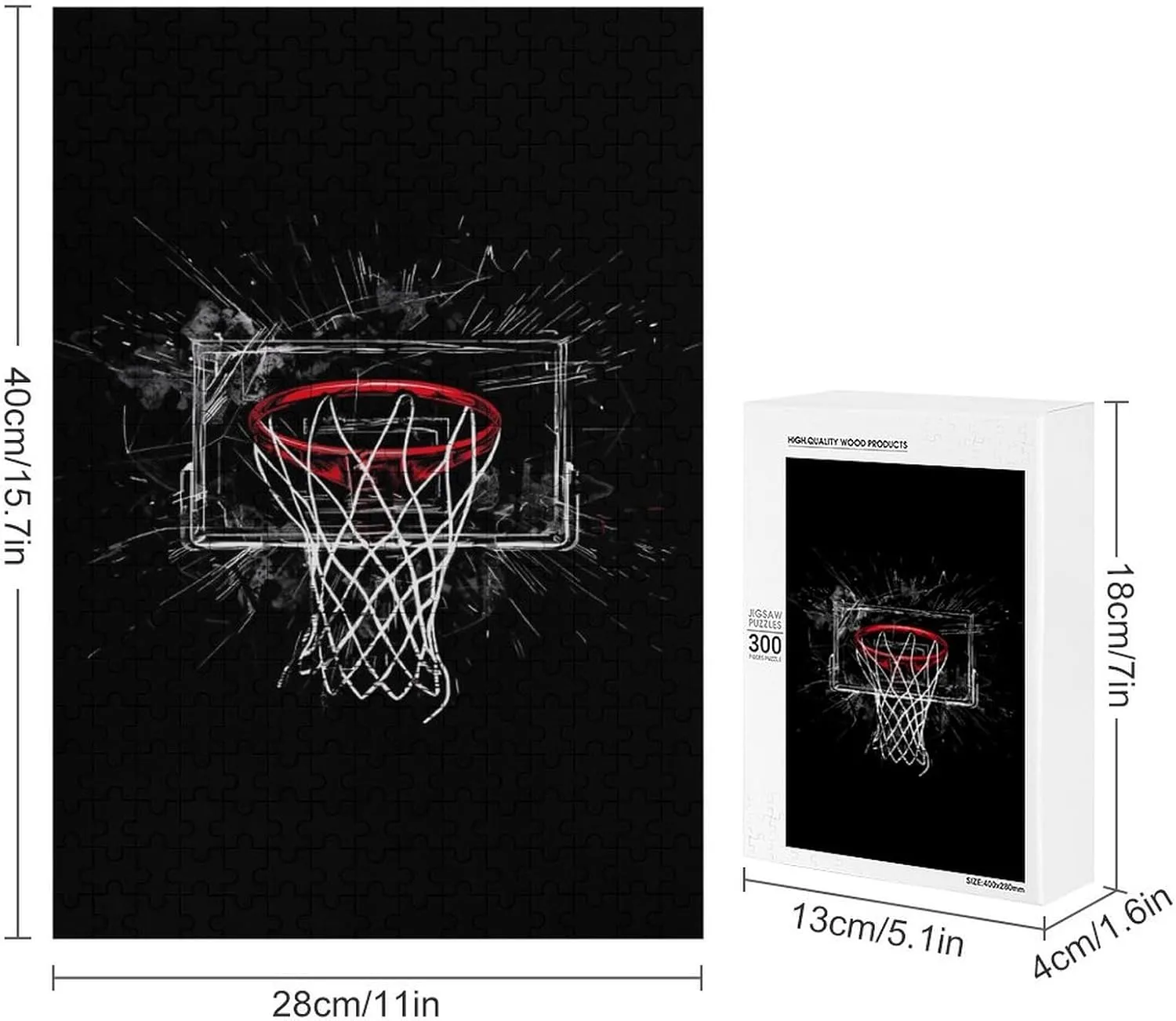 Basketball Hoop Custom Wooden Jigsaw Puzzles Wall Art Painting Picture Funny Gifts Decoration 300/500/1000 Piece