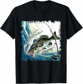 Bass fisherman fishing for bass fishing bass whisperer T-Shirt