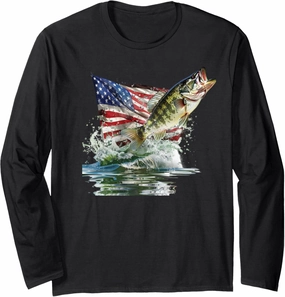 Bass Whisperer bass fisherman fishing for bass Long Sleeve T-Shirt