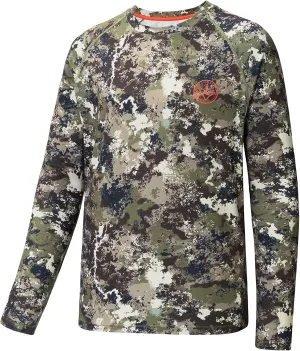 BASSDASH Men's Hunting Sun Shirt UPF 50 Lightweight Camo Performance Long Sleeve Stretch Fishing Hiking Tactical Tees