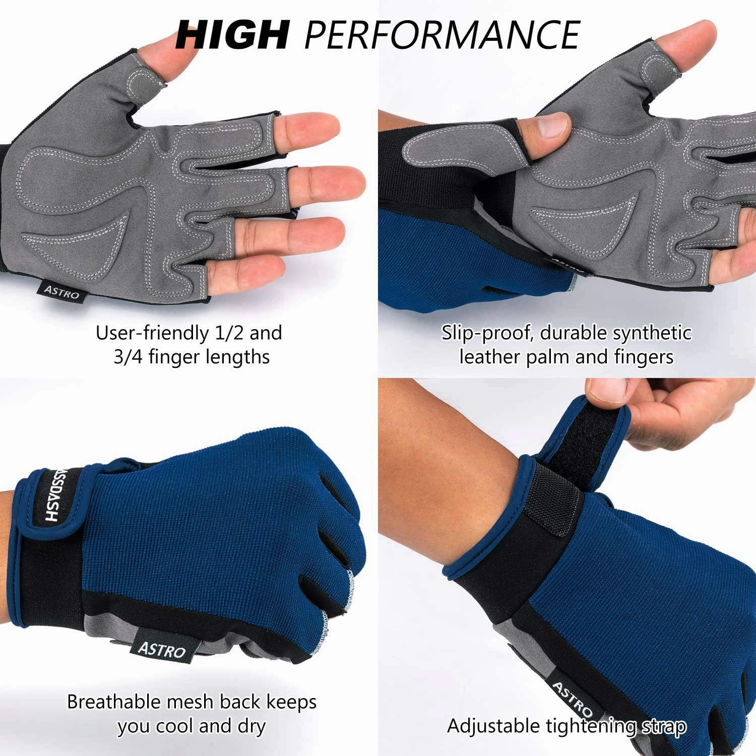 BASSDASH Astro Fishing Gloves Men’s Women’s Fingerless Gloves for Game Fishing Kayaking Paddling Sailing MTB