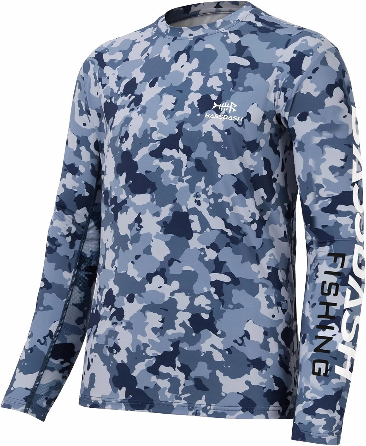 BASSDASH Men’s Camo Fishing Shirts UPF 50  Long Sleeve Quick Dry Lightweight T-Shirts for Outdoor Hiking Kayaking FS37M