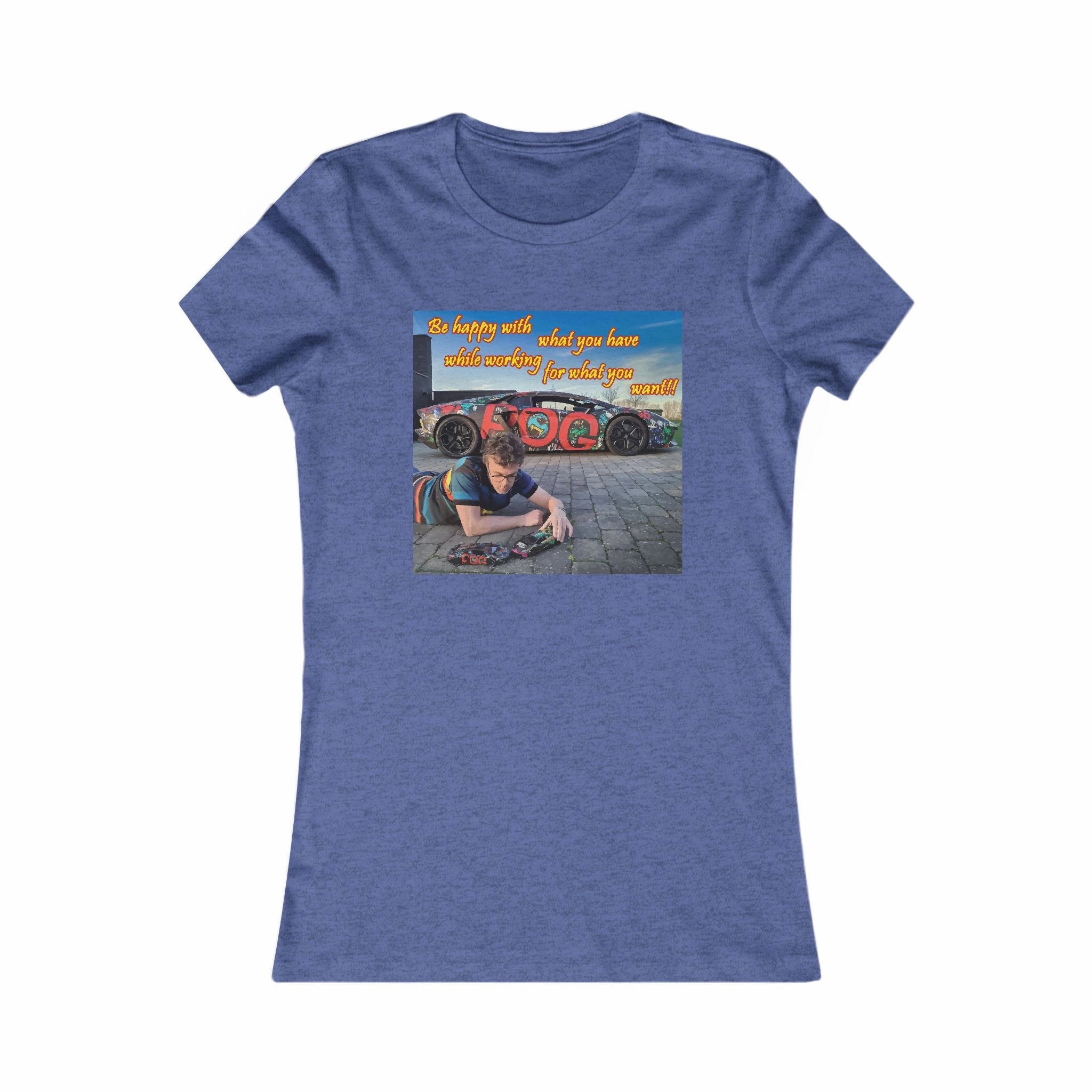 Be happy with what you have while working for what you want (Women - Premium Cotton Tee)