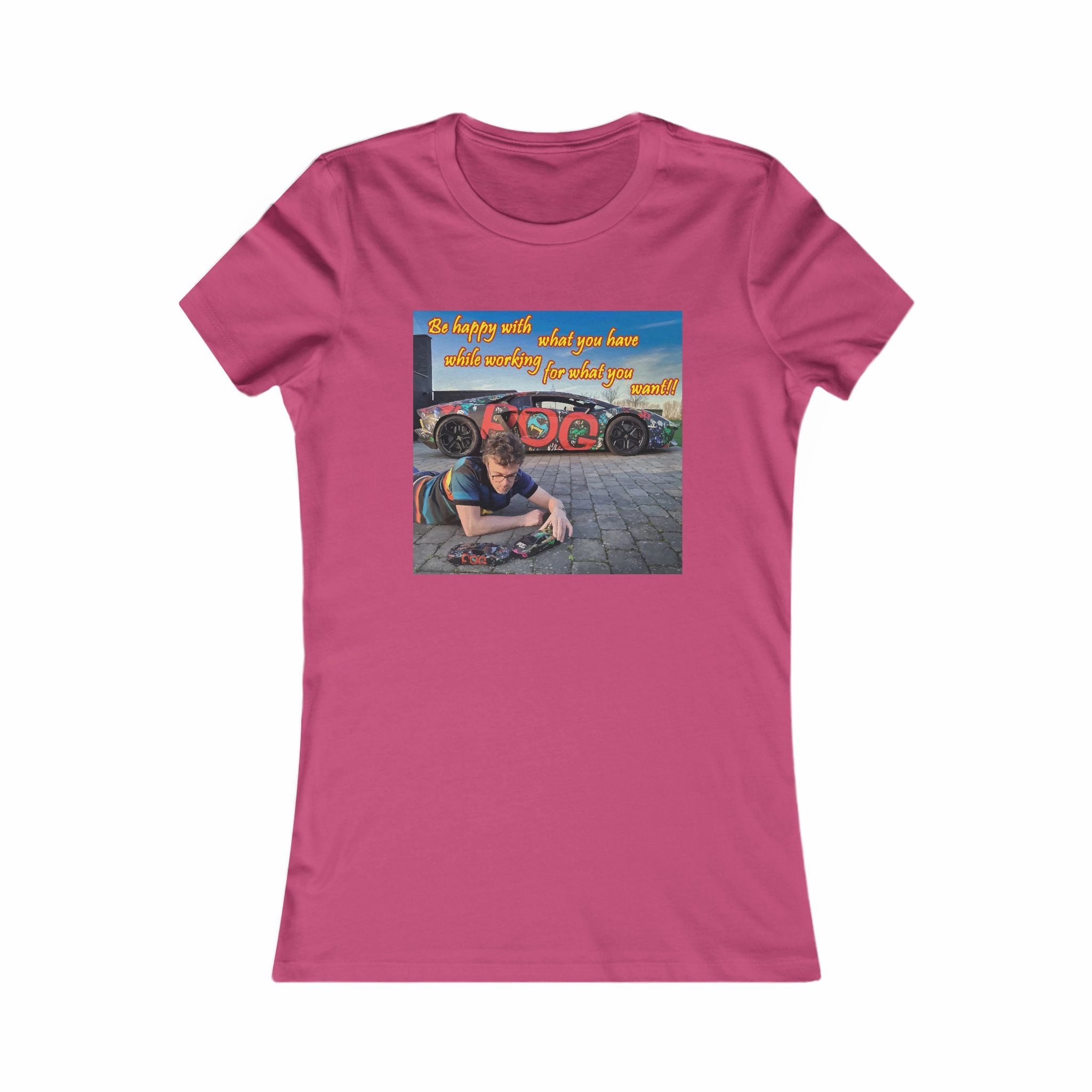 Be happy with what you have while working for what you want (Women - Premium Cotton Tee)