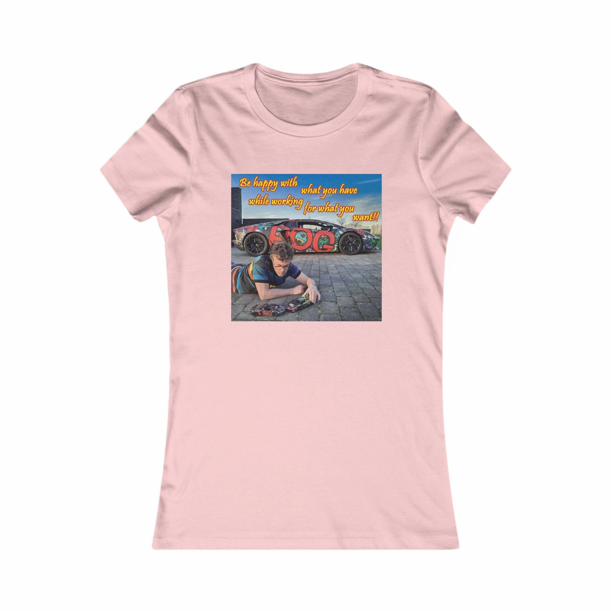 Be happy with what you have while working for what you want (Women - Premium Cotton Tee)