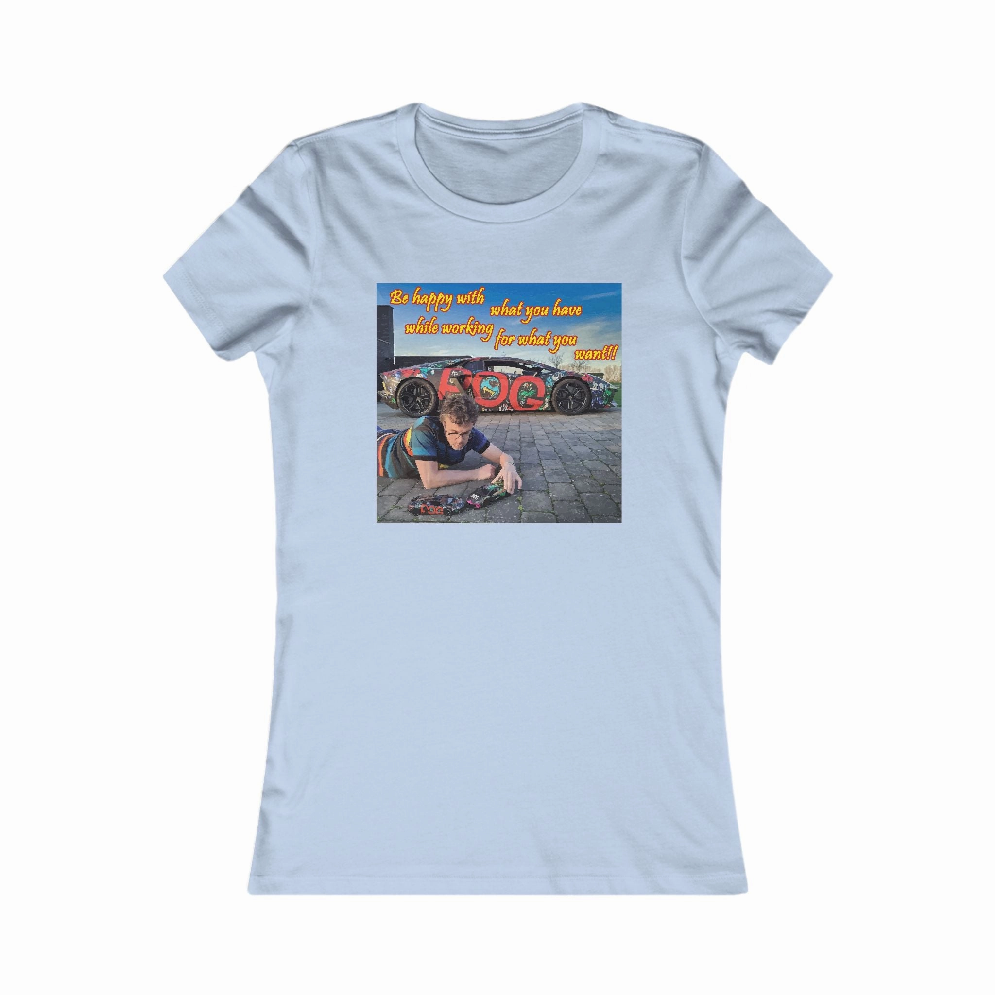 Be happy with what you have while working for what you want (Women - Premium Cotton Tee)