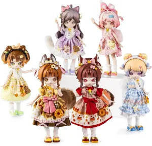 BEEMAI Minty Fantasy Forest Series 6-Box Set (Contains 6 Figures No Repeat), 1/12 BJD Blind Box Cute Figures Collectibles Birthday Gift
