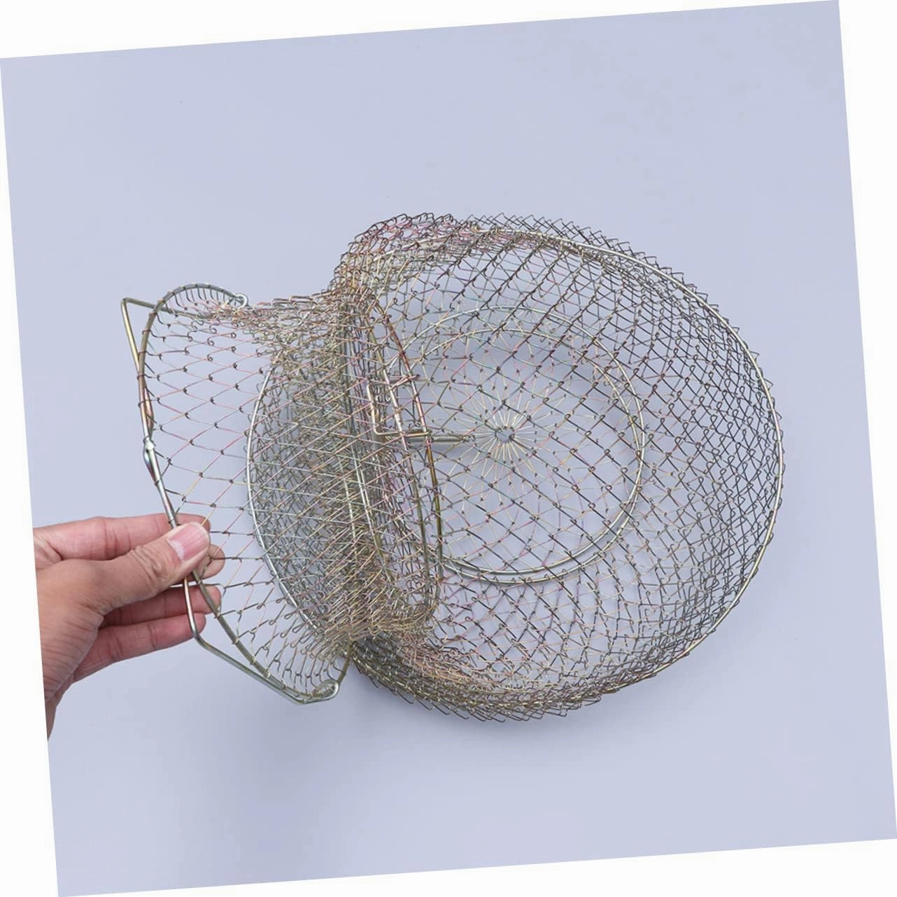 BESPORTBLE Foldable Fishing Net Carp Landing Net Hooks Hole-Mounted Fishing Net Nets Portable Fishing Net Stain