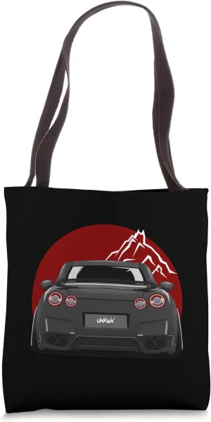 Black GT R 35 JDM Skyline Tuner Shirt Racing Stance Tote Bag