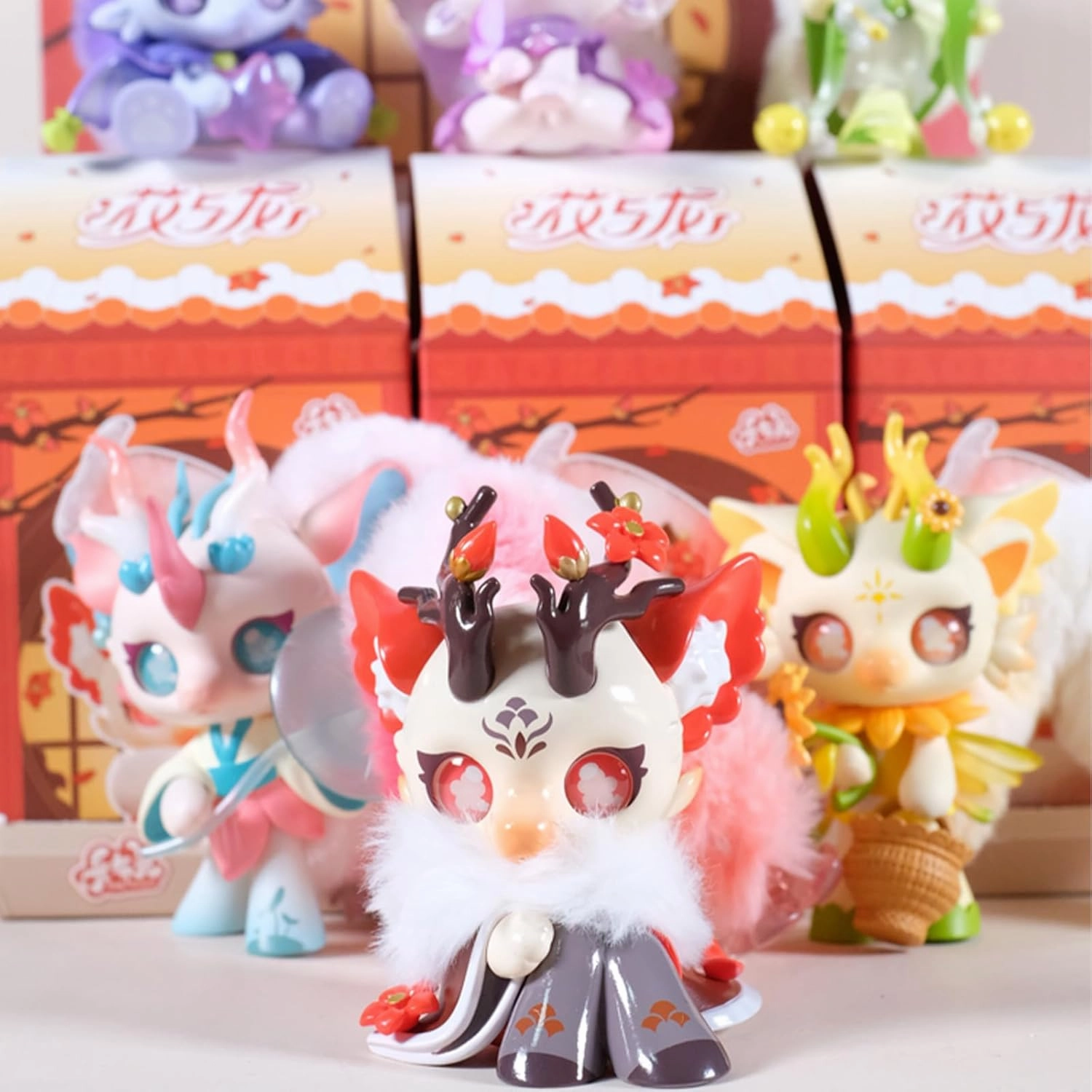 Blind Box Figures Toys,4.7"" Cute Mini Dolls Kawaii Cabo Rabbit with Dragon Series PVC Blind Box Doll Collectable Action Figure for Girls Birthday Party Gift Toys, Whole Set