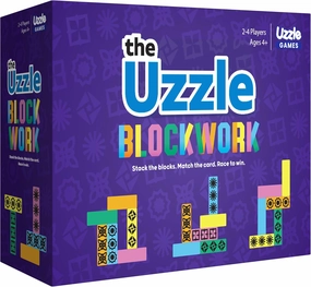 Blockwork by Uzzle Games - Fast-Paced Family Board Game - Multiple Difficulty Levels - Enjoyable and Challenging Puzzle Game – 2 to 4 Players – A Complete Family Night Fun Package - for Ages 4 