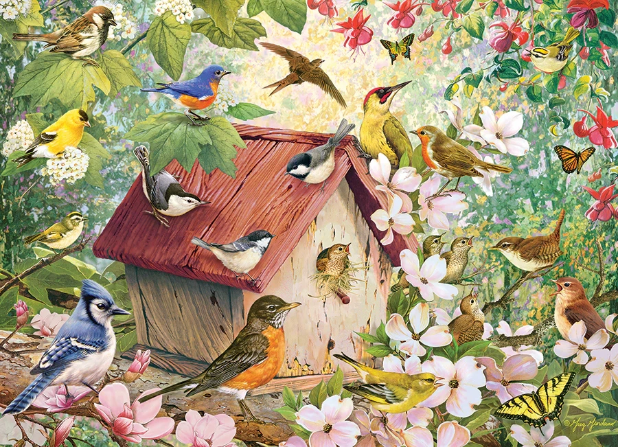 Blooming Spring, 1000pc Puzzle, Compact