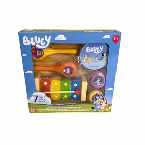 Bluey's Magic Xylophone 7 Piece Band Set - Learn to Play Instruments Music Education for Kids and Preschoolers Ages 3 