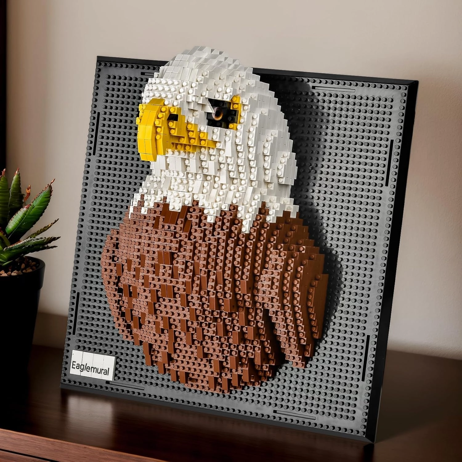 BNG Wall Art Eagle Building Set for Adults,Animal Bird Mini Building Blocks for Home Decor or Table Display,Creative Toy Gift for Teens Boys 14 ,Not Compatible with (1924 PCS)