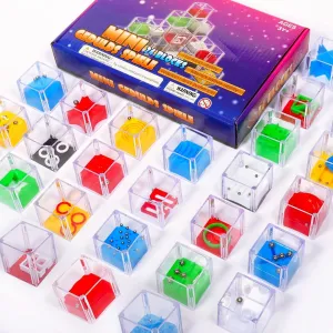 Brain Teaser Puzzles for Adults and Kid 24Pack, Mini Games Brain Games for Kids | Mini Puzzles Bead Maze Ball Party Favors for Kids