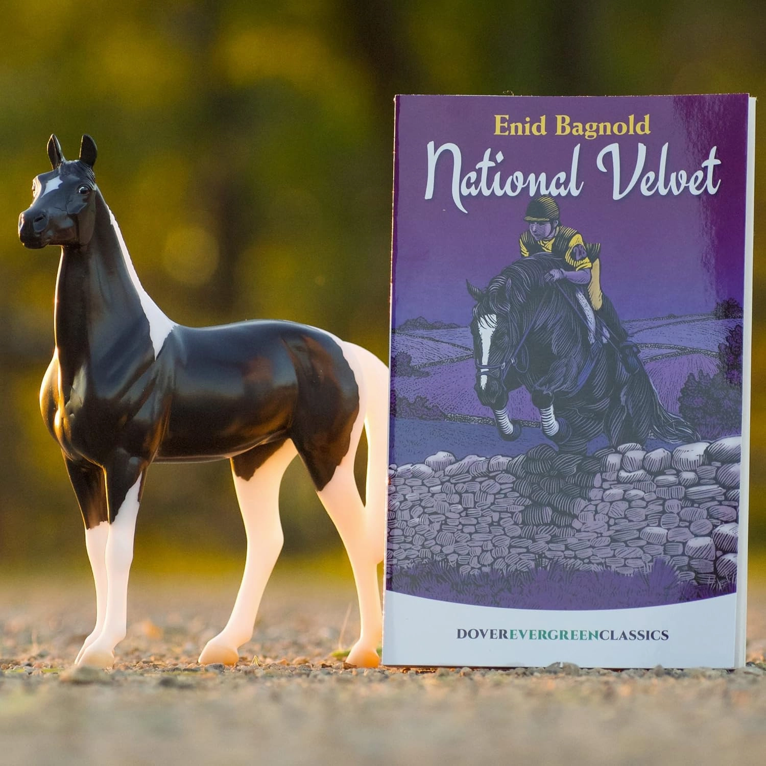 Breyer Freedom Series National Velvet Horse and Book Set Book Series | 1:12 Scale Freedom Series Horse | Model #6180,Black and White