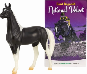 Breyer Freedom Series National Velvet Horse and Book Set Book Series | 1:12 Scale Freedom Series Horse | Model #6180,Black and White