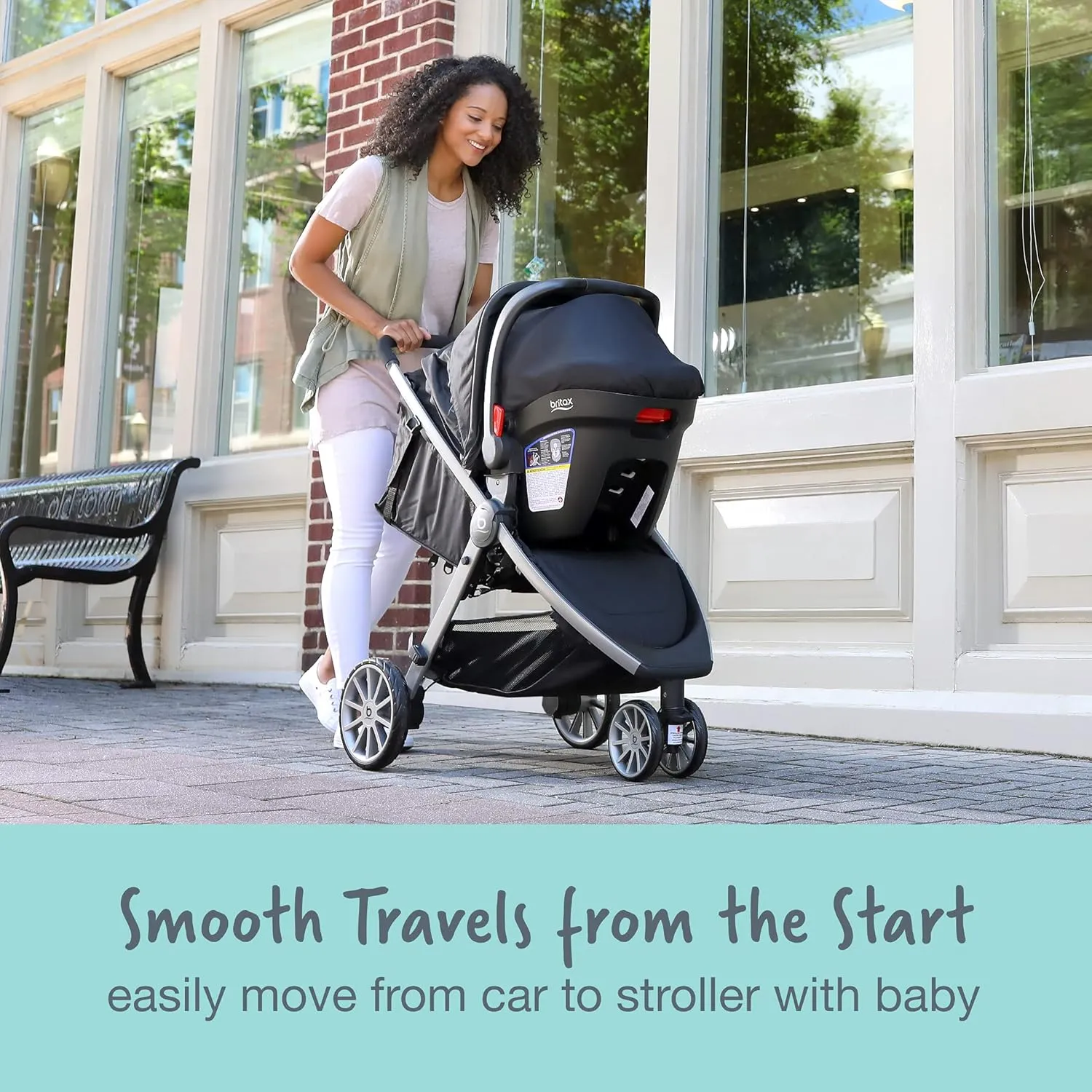 Britax B-Lively & B-Safe Gen2 Travel System Cobblestone SafeWash