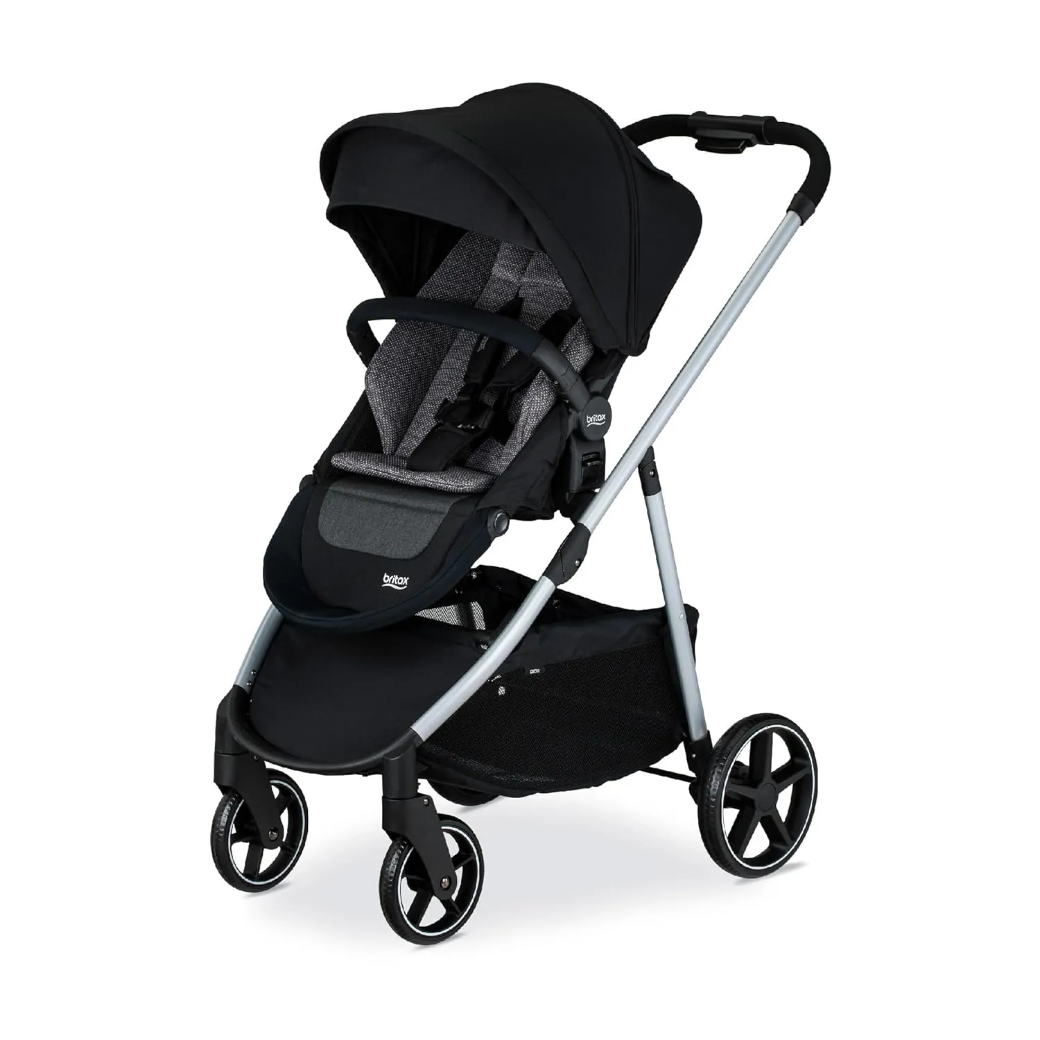 Britax Grove™ Modular Stroller, Lightweight Stroller with CozyFit™ Insert and Bumper Bar, 6 Ways to Ride, SafeWash, Pindot Onyx