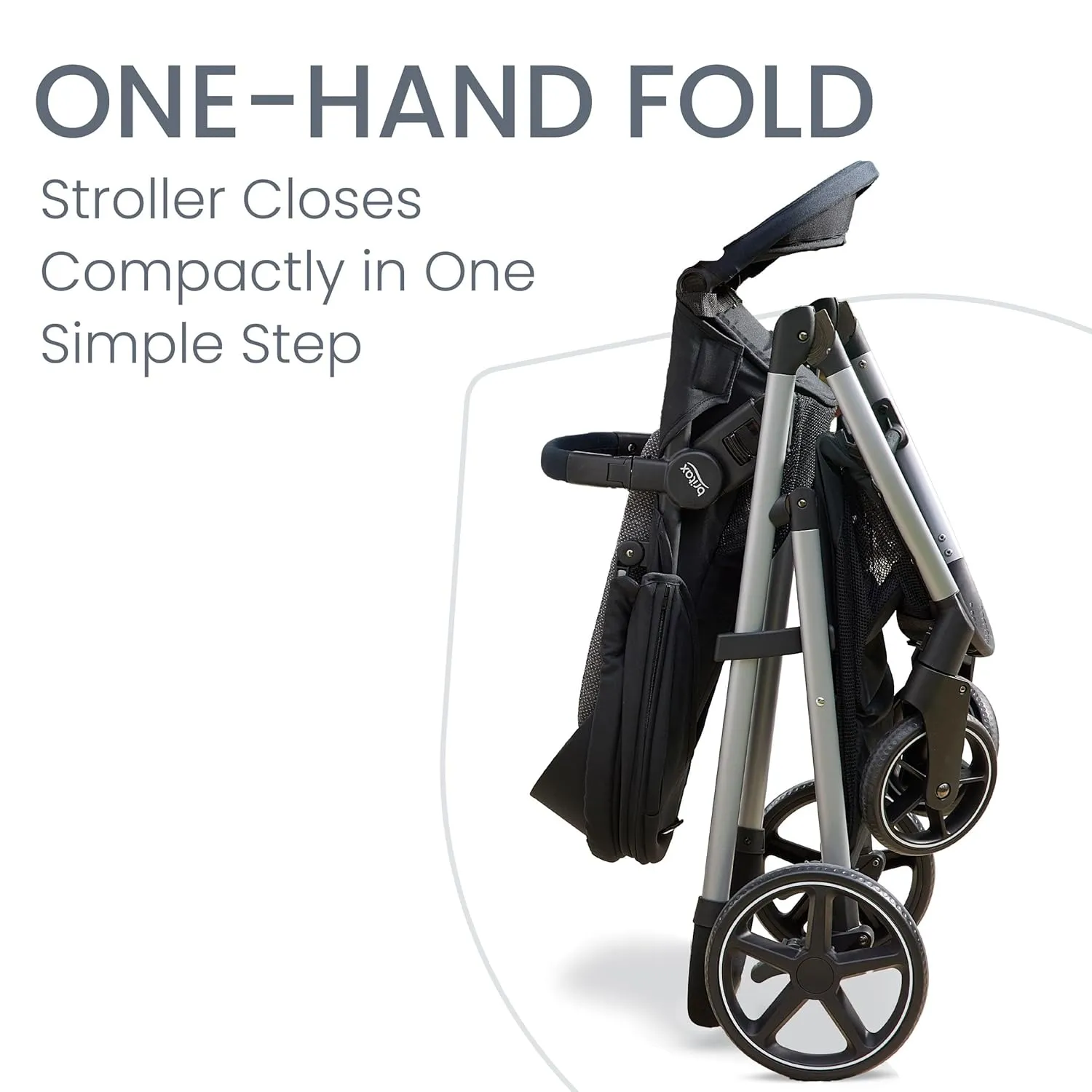Britax Grove™ Modular Stroller, Lightweight Stroller with CozyFit™ Insert and Bumper Bar, 6 Ways to Ride, SafeWash, Pindot Onyx