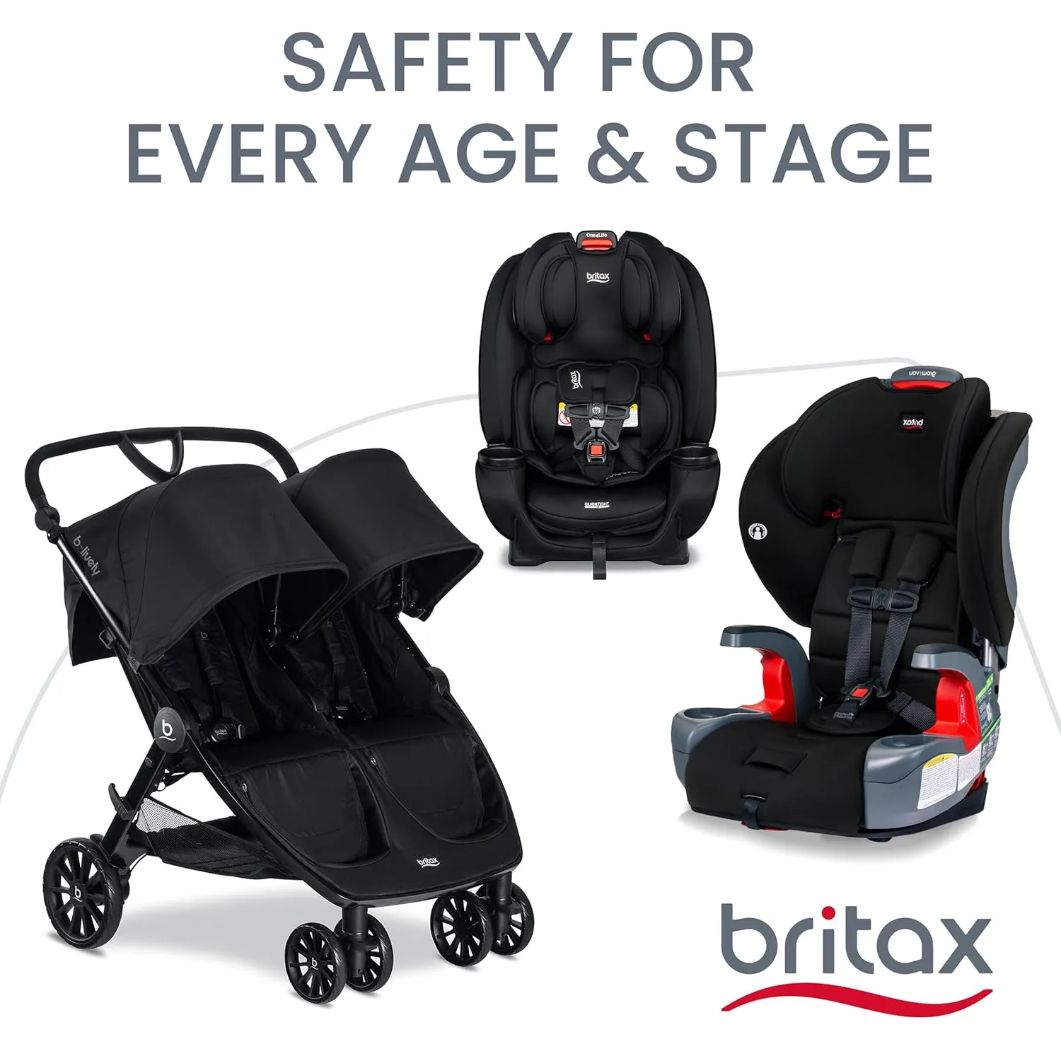 Britax Willow Brook Baby Travel System, Infant Car Seat and Stroller Combo with Aspen Base, ClickTight Technology, RightSize System and 4 Ways to Stroll, Navy Glacier