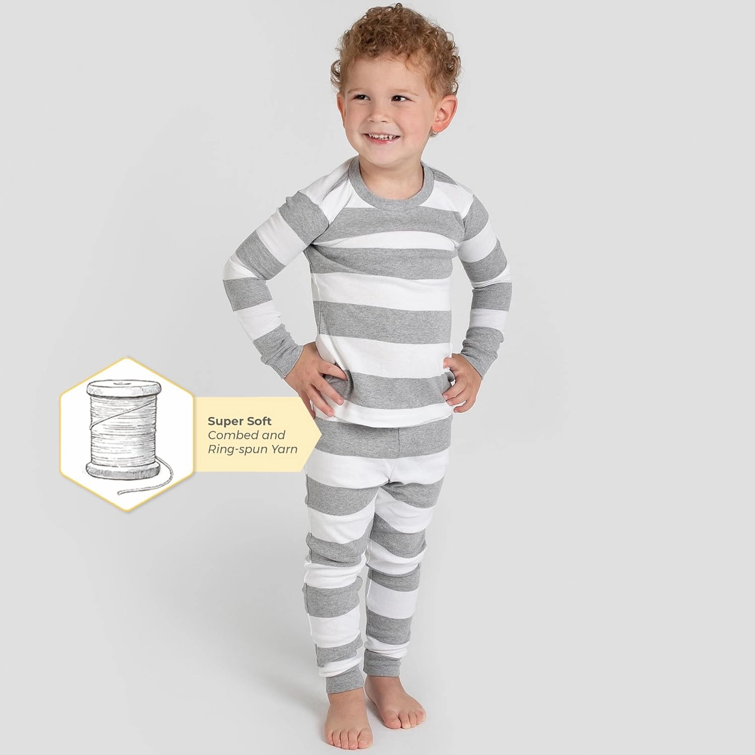 Burt's Bees Baby Infant and Boys' 2-Piece Long Sleeve Tee and Long Pant Cotton Pajama Set
