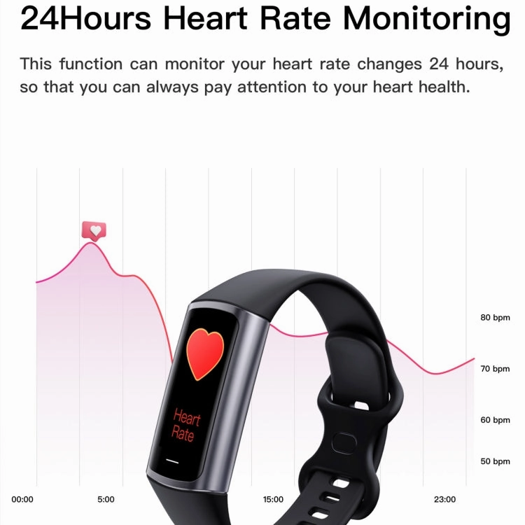 C68L IP67 Waterproof Smart Bracelet Sport Fitness Tracker(White)
