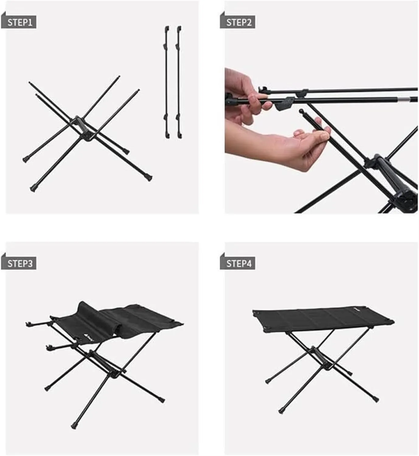 Camping Table Folding Table Outdoor Table Lightweight Folding Table Aluminum Parallel Car Self-Driving Tour Multifunctional Table Folding Camping Table, 60*40*39.5cm, Black
