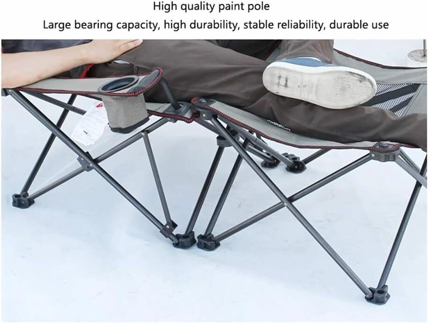 Camping Chair,Folding Camping Chair, Folding Recliner Portable Chair with Cup Holder Detachable Side Table and Carrying Bag(A)