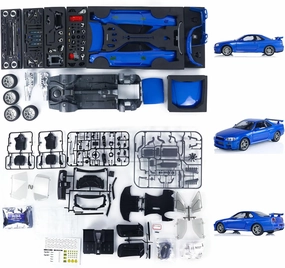 Capo 1/8 RC Racing Car Metal for R34 Unassembled Electric High-Speed Drift Vehicles Model 2-Speed Transmission Light Blue