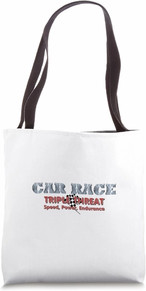 Car Race Triple Threat Tote Bag