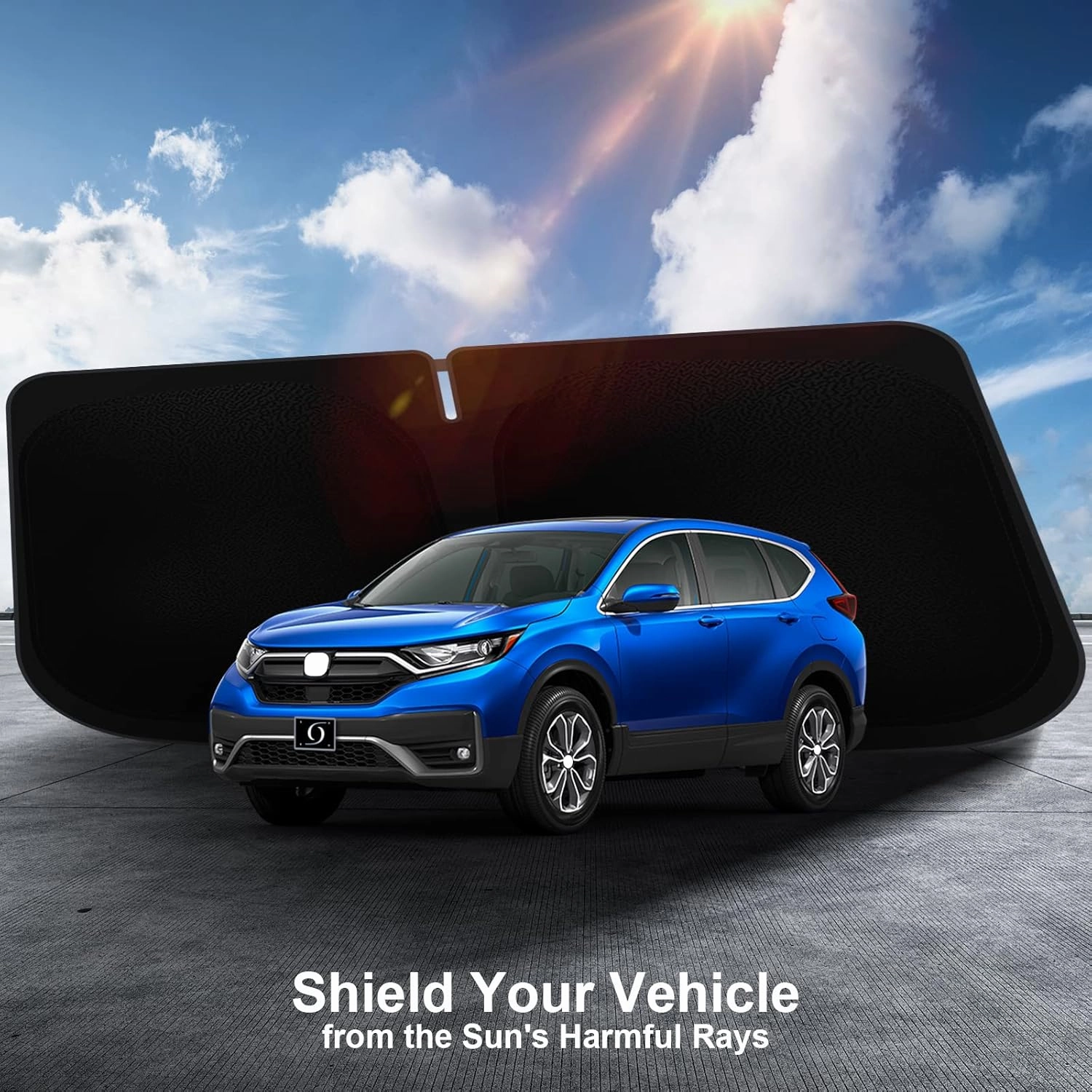 Car Windshield Sun Shade Compatible with Honda CR-V 2017 2018 2019 2020 2021 2022 CRV Accessories Foldable Sunshade Custom Windshield Sun Visor