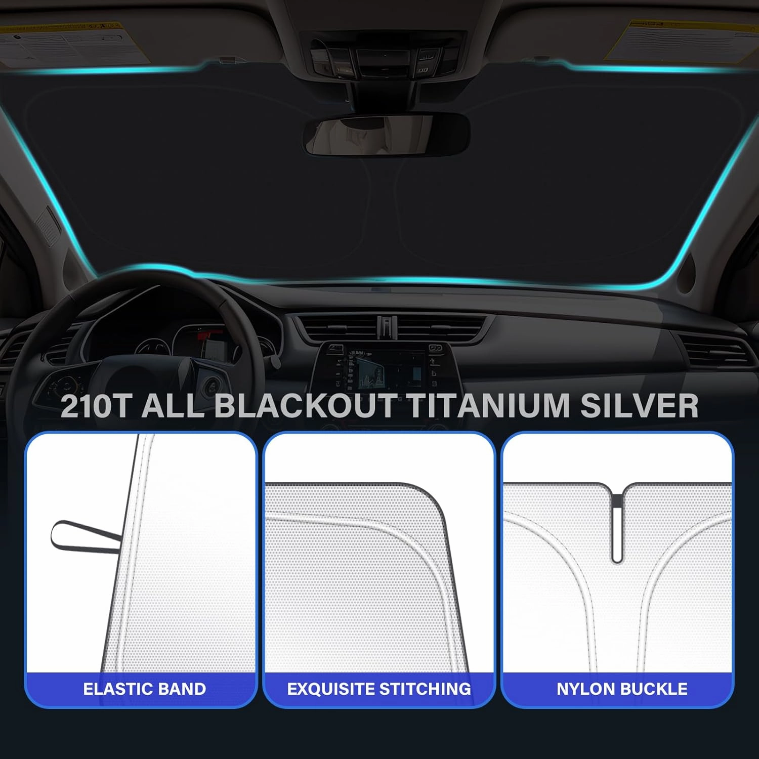 Car Windshield Sun Shade Compatible with Honda CR-V 2017 2018 2019 2020 2021 2022 CRV Accessories Foldable Sunshade Custom Windshield Sun Visor