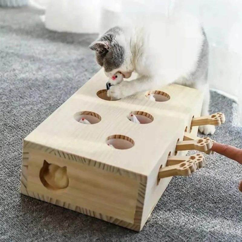 Cat Toy - Interactive Cat Maze Toy - Wooden Puzzle