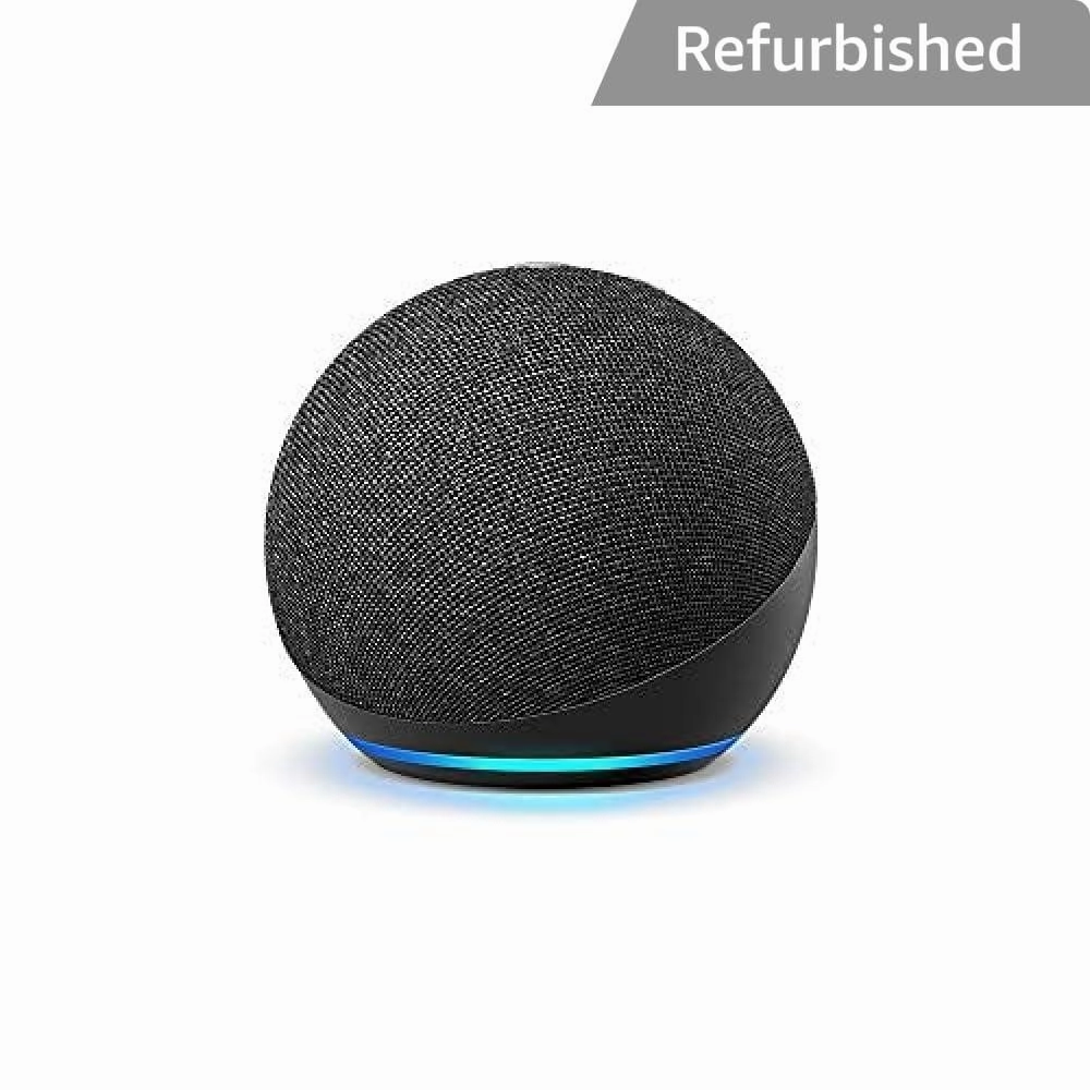 Certified Refurbished Echo Dot (4th Gen, 2020 release)| Smart speaker with Alexa (Black)