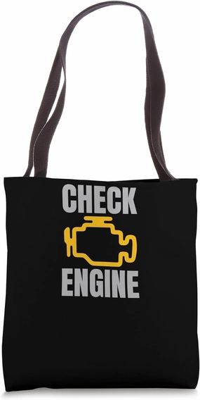 Check Engine Light Motor Car Warning Light Tote Bag
