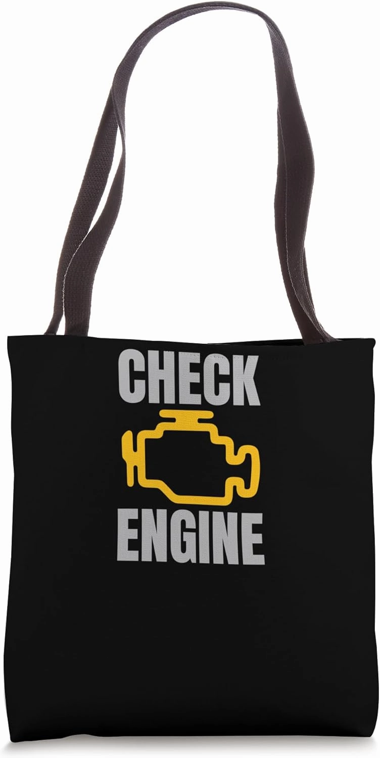 Check Engine Light Motor Car Warning Light Tote Bag