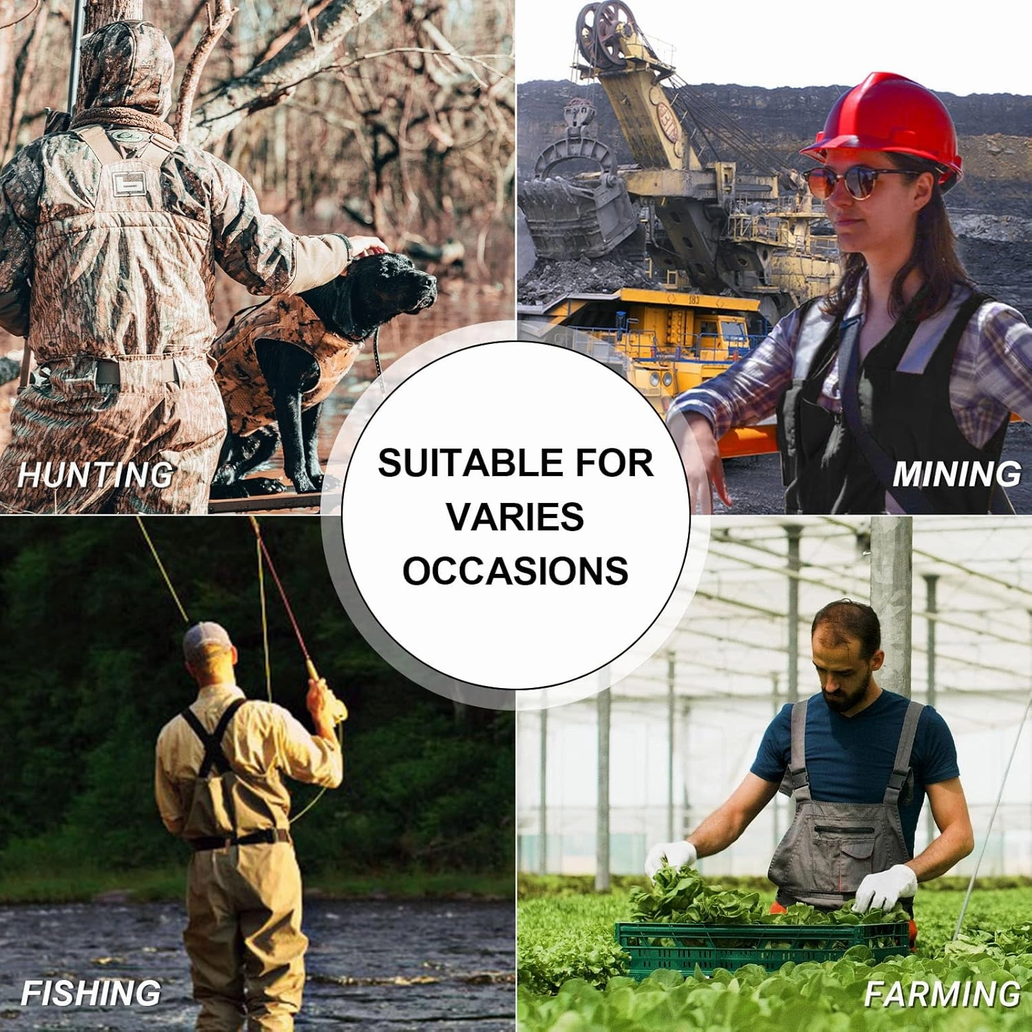 Chest Fishing Waders for Men and Women, 3-ply Nylon Waterproof Lightweight Waders with 4mm Neoprene Stockingfoot